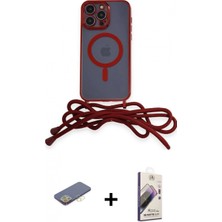 İlk El Grup Pilelistore™ iPhone 13 Pro Max Kılıf Eksen Özel Seri - Siyah Bilvis 3D Mat Cam Ekran Koruyucu + Renkli Kamera Lens Koruma Cam - Sı
