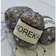 Milano Koreka Pırıltı Payetli Koyu Gri - PR187- 50 gr 180 Metre