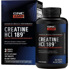 Gnc Amp Kreatin Hcl 189 Tablet, Klinik Olarak Kanıtlanmış Güç ve Kas Geliştirici, Atletik Performans, Enerji Üretimi, Iyileşme Takviyesi, Hızlı Emilim