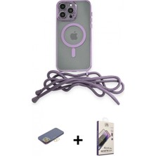 İlk El Grup Pilelistore™ iPhone 13 Pro Max Kılıf Eksen Özel Seri - Siyah Bilvis 3D Mat Cam Ekran Koruyucu + Renkli Kamera Lens Koruma Cam - Sı