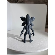 Filamel Demogorgon Figürü - Stranger Things Temalı Dekoratif 3D Baskı Koleksiyon Heykelciği Koyu Gri