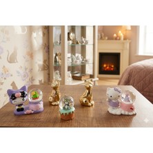 Ayder Online Satış Altın Sarısı Kedi Ve,kuromi,tom ve Hello Kitty Figürlü Kar Küreleri 5'li Set Tek Bir Pakette