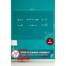 Premini Şeffaf 150X300 cm Akıllı Kağıt, 2 Adet Yapışkansız Yazı Tahtası