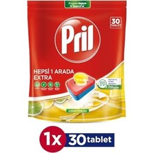 Canarino Pril Hepsi Bir Arada Tablet Bulaşık Deterjanı 30 Yıkama (1 x 30 Tablet)