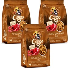 Canarino Cango Biftek Etli Yetişkin Köpek Maması, 1 Kg, 3'lü Paket