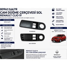 Artek Renault Clio 4 Sol Cam Düğme Çerçevesi Sürücü Kapı Paneli Çerçevesi 809611667R