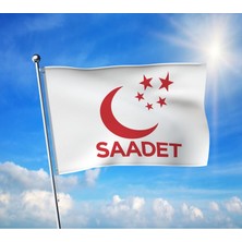Punto Dizayn Saadet Partisi Kırmızı Bayrağı Premium Raşel Kumaş 70X105 cm