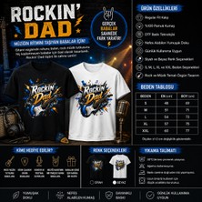 Tişört Kodu Rockin' Dad Regular Fit Erkek Tişört – Müziğin Ritmini Taşıyan Babalar Için