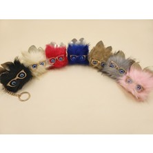 Peluş Gözlüklü Kedi Anahtarlık-Çantacharmı-Maskot -12'li