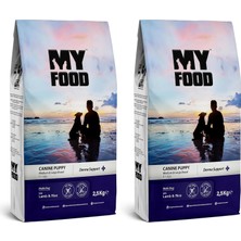 Canarino Myfood Yavru Köpek Maması Orta-Büyük Irk Kuzulu 2,5 kg (2 Paketi)