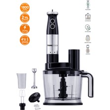Premini Güçlü 1800W Çok Fonksiyonlu Mutfak Seti: El Blenderı, Doğrayıcı, Rende, Çırpıcı