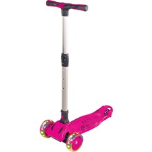 Cool Wheels Çocuklar İçin Pembe Renkli Maxi Scooter 3 Tekerlek LED Işıklı Özellik