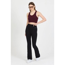 Frondé Fiona Kadın Yüksel Bel Ispanyol Paça Flare Tayt Bootcut