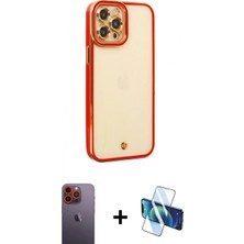 İlk El Grup Pilelistore™ iPhone 12 Pro Kılıf Çekirdek Klasik Serisi - Siyah 3D Antistatik Seramik Nano Ekran Koruyucu + Neon Fosforlu Kamera Lens - Tu