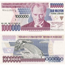 Benim Koleksiyonum Türkiye, 7.emisyon 2.tertip 1.000.000 Tl Çil Eski Kağıt Para