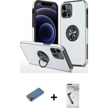 İlk El Grup Pilelistore™ iPhone 12 Pro Kılıf Odak Form Prime - Şeffaf Uv Polymer Nano Ekran Koruyucu + Shine Kamera Lens Koruma Cam - Gd