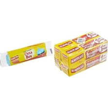 Canarino Orta Boy Çöp Torbası 15 Adet ve Büyük Boy 80'li 4 Al 3 Öde Buzdolabı Poşeti (4 x 20)