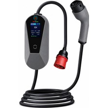 Voltbox MAX22 Taşınabilir Elektrikli Araç Şarj Cihazı 32A/22KW/380V (5 Metre)-Türkçe Menü -2 Yıl Garanti