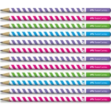 Faber-Castell Candy Roll 12'li Yuvarlak Kurşun Kalem Renkli Tasarım ile Eğlenceli Yazma Deneyimi