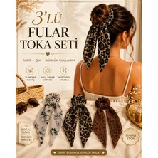 My Takı Store Yazlık Fularlı Lastikli Simit Kadın Tokası