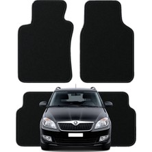 K2Carpet Skoda Fabia 2. Nesil (2007-2014) Özel Kesim Tam Uyumlu Lüx Oto Halı Paspas Skoda Fabia Paspas