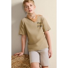 DeFacto Regular Fit Keten Karışımlı Şort Erkek Çocuk H3488A826HS