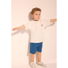 DeFacto %100 Pamuk Oversize Palmiye Desenli Kısa Kollu Tişört Erkek Bebek H3513A526HS