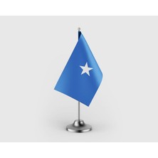 Punto Dizayn Somali Tekli Saten Masa Bayrağı Seti