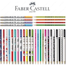 eOfis Faber-Castell Lüx Mercanlı Karışık Yuvarlak Kurşun Kalem 12 Adet Farklı Renkler İçerir