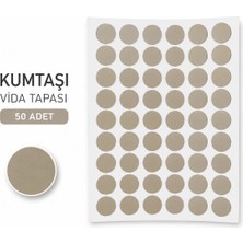 Karapolat Yapı Yapışkanlı Vida Tapası Kumtaşı Vida Gizleme Tıpası 50 Adet