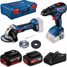 Bosch Gsr 18V-50 + Gws 180-LI Akülü Taşlama ve Vidalama Set 2AH +