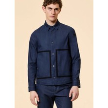 Roberto Ricci Designs Lacivert Erkek Gömlek Ceket Marina Overshirt Jkt