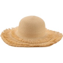 Nordbron Ekru Kadın Düz Örgü Şapka Quinn Straw Hat