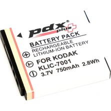 Pdx KLIC-7001 Kodak Fotoğraf Makinesi Li-Ion Pil 750mAh Şarj Edilebilir Batarya Uyumlu Cihazlar