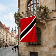 Punto Dizayn Trinidad ve Tobago Bayrağı Premium Raşel Kumaş 150X225 cm