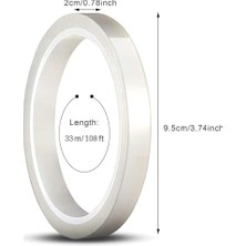 Canarino Isıtma Şeridi, 2 Pcs 20MM x 33M Pet Yüksek Isıya Dayanıklı Bant, Süblimasyon Baskı Için Şeffaf Yapışkanlı Rulo, 3D Yazıcı ve Elektronik Devre Koruyucu, Iz Bırakmayan Güçlü Yalıtım Bandı