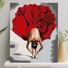 Canarino Hobi Sanat Sayılarla Boyama Tuval Seti Fırça Boya Dahil (Çıtalı) 40X50 cm - Bale