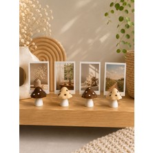 Msv Studio 3d Mantar Temalı Fotoğraf Tutucu 4’lü Set | Dekoratif Polaroid Stand & Masa Süsü