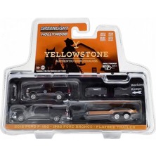 Greenlight Hollywood Yellowstone 2018 Ford F-150 & 1992 Ford Bronco + Römork 1:64 Set