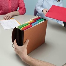 Canarino Genişleyen Dosya Cüzdanı, Kapak ve Kordon Kapağı, 13,5 cm Genişletme, Ekstra Geniş Yasal Boyut, Redrope, Kutu Başına 10 Adet (71189)