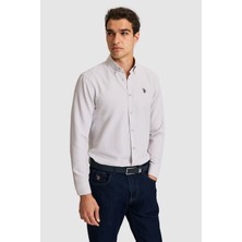 U.S. Polo Assn. Erkek Açık Gri Uzun Kollu Basic Gömlek 50324708-VR001