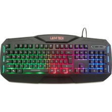 Lay-F Tech SC790 Kablolu Oyuncu Klavye RGB Gökkuşağı Tuş Formu Kare Oyun İçin Tasarlandı