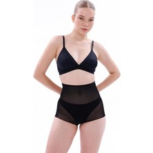 Ang Butik Siyah Mı Emay 2706 Lazer Tül Toparlayıcı Slip Hayalet Külot Korse