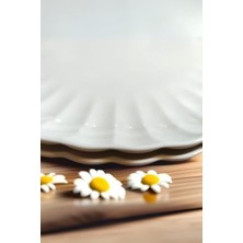 Canarino Porselen Luz Form Pasta Takımı 6 Parça 21CM Beyaz BNLZF21DUS600