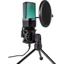 Canarino Bilgisayar Rgb Mikrofon 20-20KHZ Profesyonel Podcast Mikrofon Kiti Tak Çalıştır USB Kablolu Pc Dizüstü Bilgisayar Için Vlog Youtuber Kick Canlı Yayın X1R