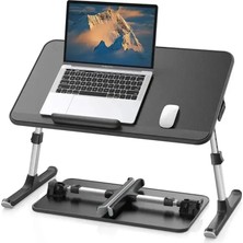 Bix Saiji AL30 Ayarlanabilir Laptop Masası – Yatakta Çalışma Için Ergonomik Tasarım, Yükseklik ve Açı Ayarı, Katlanabilir Sledge Bacaklar, Pvc Deri Yüzey ile 17″ Inç Laptop Uyumluluğu