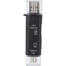 Canarino Otg 3 In 1 Type-C ve Micro USB Tf Çevirici Dönüştürücü Kart Okuyucu 5068