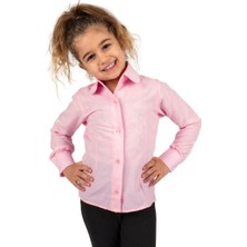 Ay Kids Kız Çocuk Uzun Kol Düz Gömlek 7986- Pembe