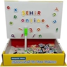 Canarino 4+ Yaş 162 Parça Manyetik Tablet Alfabe Seti ve Yazı Tahtası Eğitici ve Öğretici Aktivite Oyunu, SM-CA-OYUN-MANYETIK-ALFABE-5276