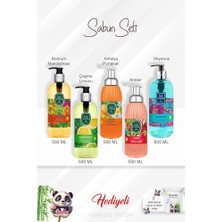 Canarino Sabun Paket 500 ml Bodrum Mandalinası, Okyanus, Çeşme Limonu, Antalya Portakalı, ve Rosie